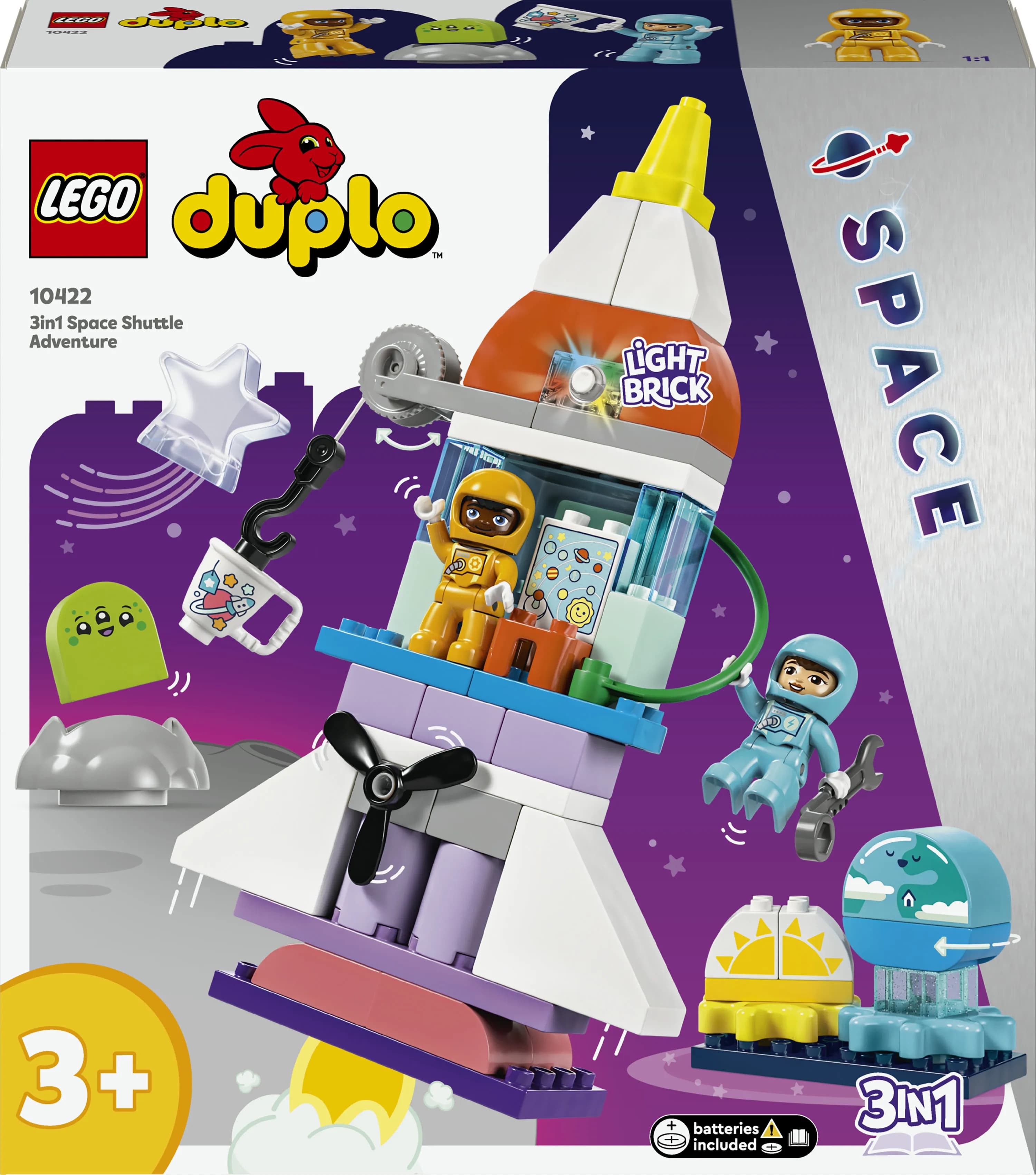 LEGO DUPLO 3-in-1-avaruussukkulaseikkailu 10422