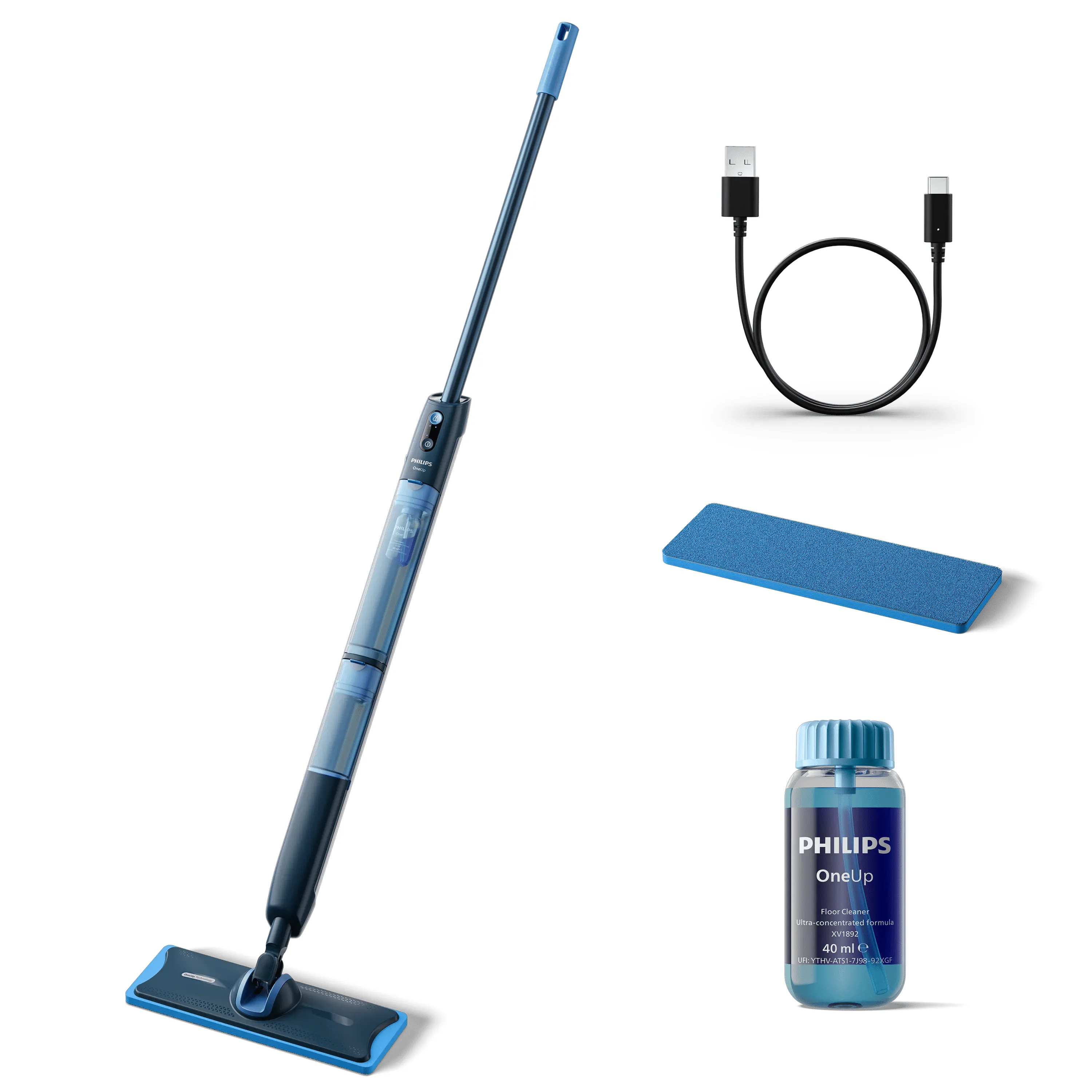 Philips OneUp 5000 Series johdoton sähkömoppi, sininen