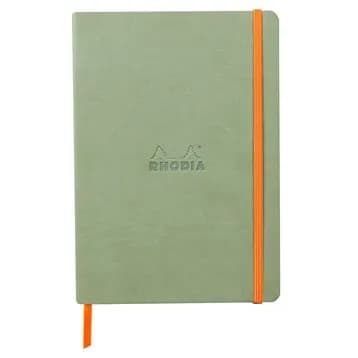 Rhodiarama soft A5 celadon  dot ivory