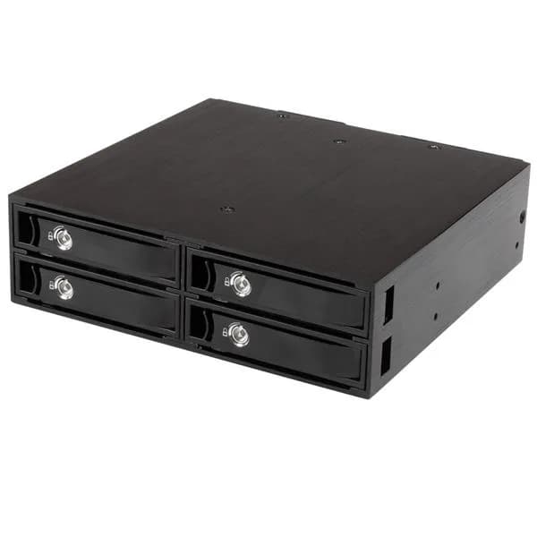 StarTech.com 4-Bay Mobile Rack 2.5" -tallennusaseman taustalevy, musta