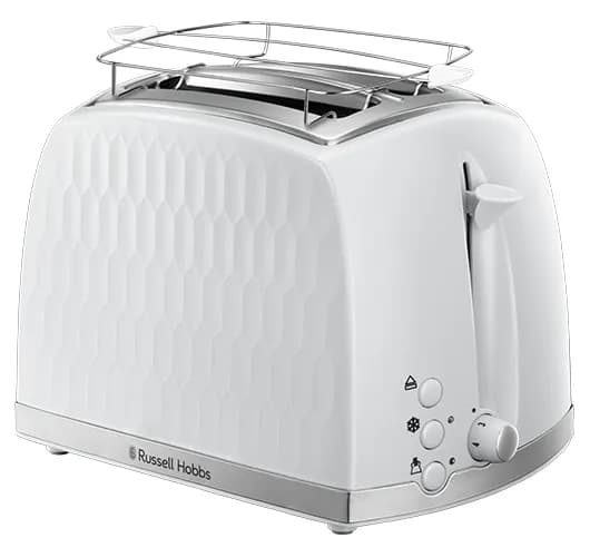 Russell Hobbs Honeycomb -leivänpaahdin, 2 viipaleita, valkoinen