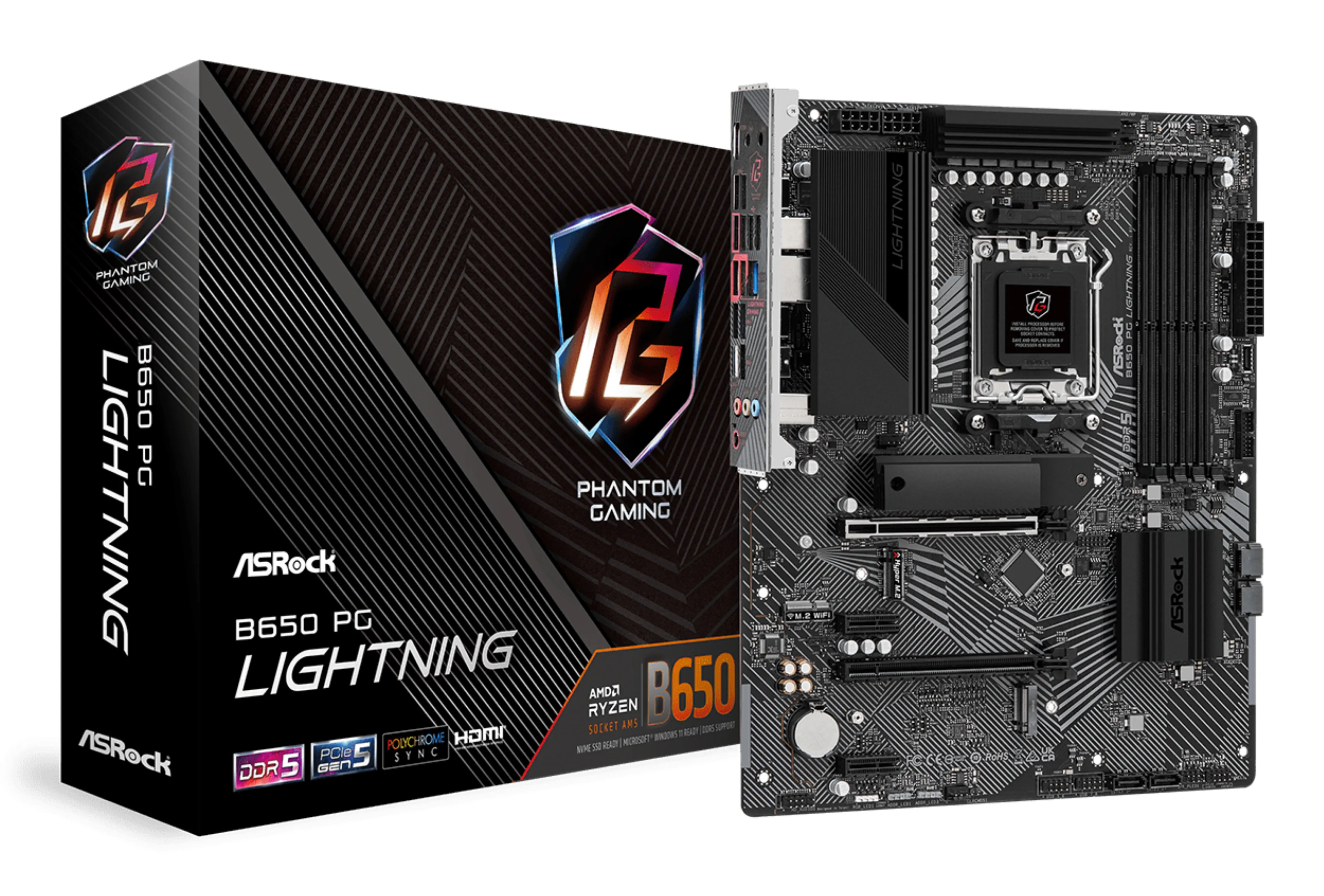 ASRock B650 PG Lightning AM5 ATX-emolevy