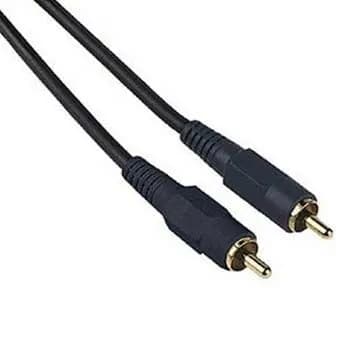 Hama kullattu RCA -audiokaapeli, 0,75 m, musta