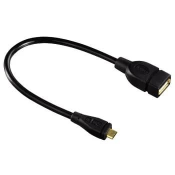Hama HA-00078426 OTG USB-A naaras – Micro USB -kaapeli, 0,15 m, musta
