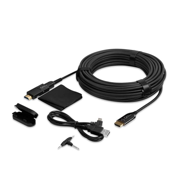 MicroConnect HDMI 2.0 Valokuitu-kaapeli, jossa Ethernet, 70 m, musta