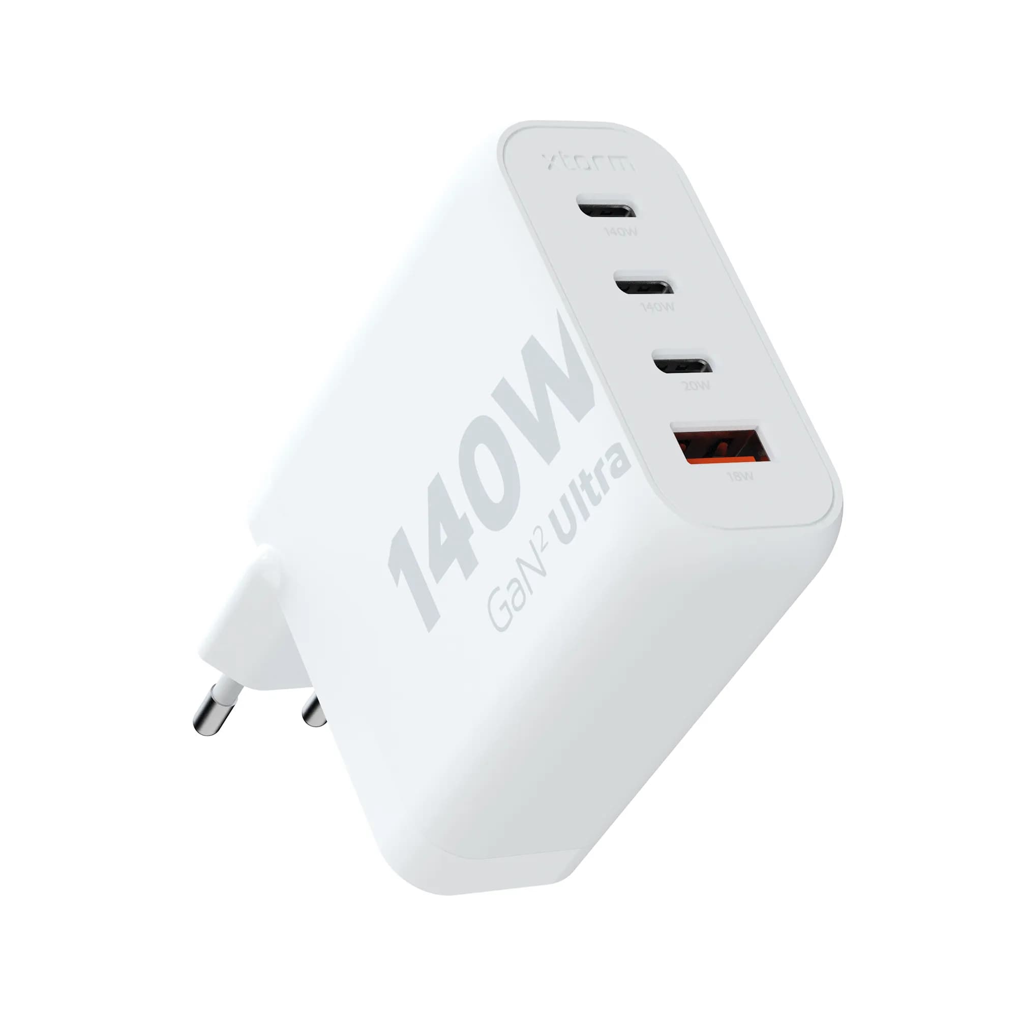 Xtorm 140W GaN2 Ultra Kotilaturi 3xUSB-C/USB-A -laturi, Valkoinen
