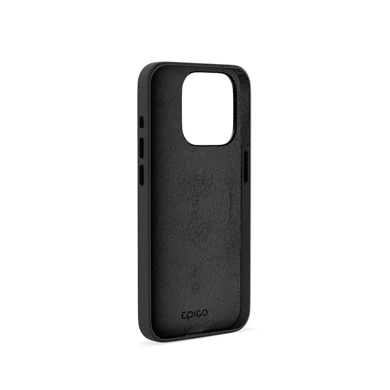 Epico Mag+ Leather Case, iPhone 15 Pro Max -suojakuori, Musta