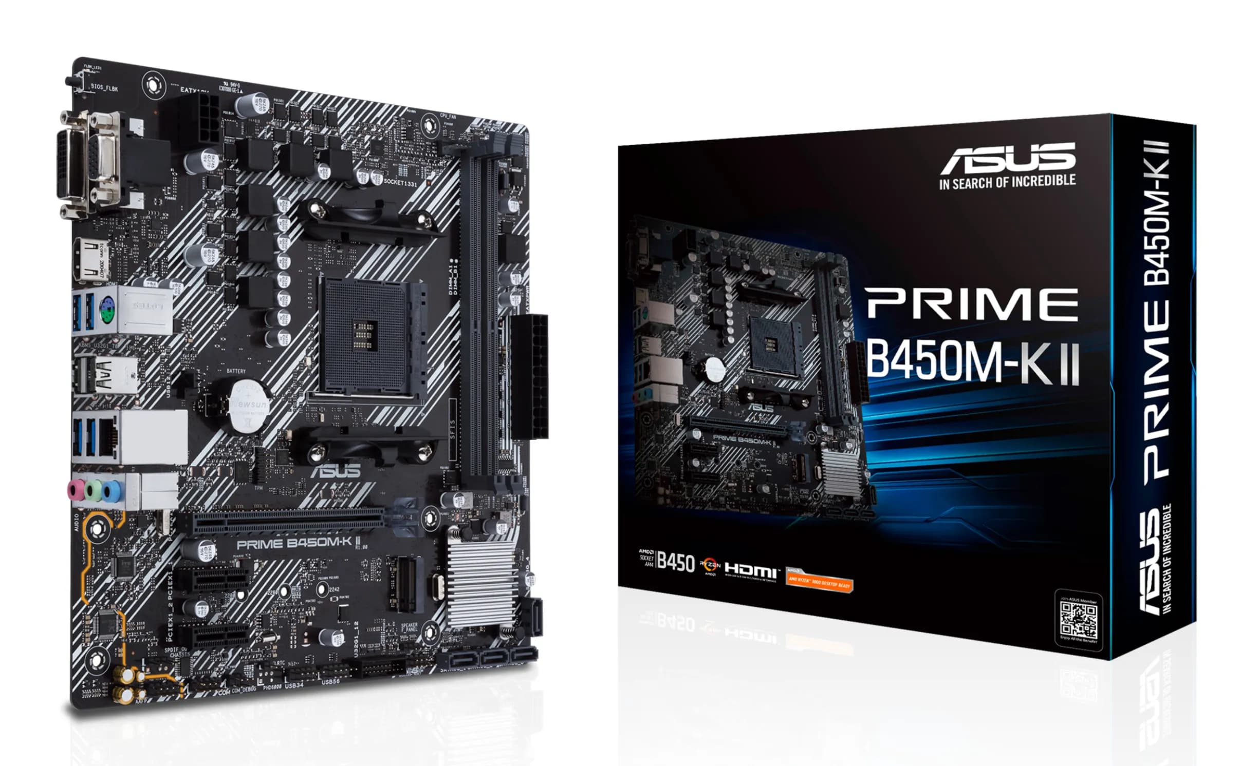 Asus PRIME B450M-K II AM4 mATX -emolevy