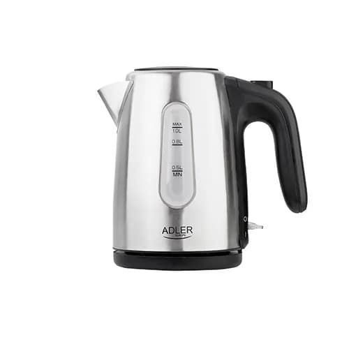 Adler AD 1273 -vedenkeitin, 1,0 l, 1200 W, musta/pähkinänruskea