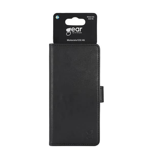 GEAR Wallet, Moto E22i -lompakkokotelo, Musta