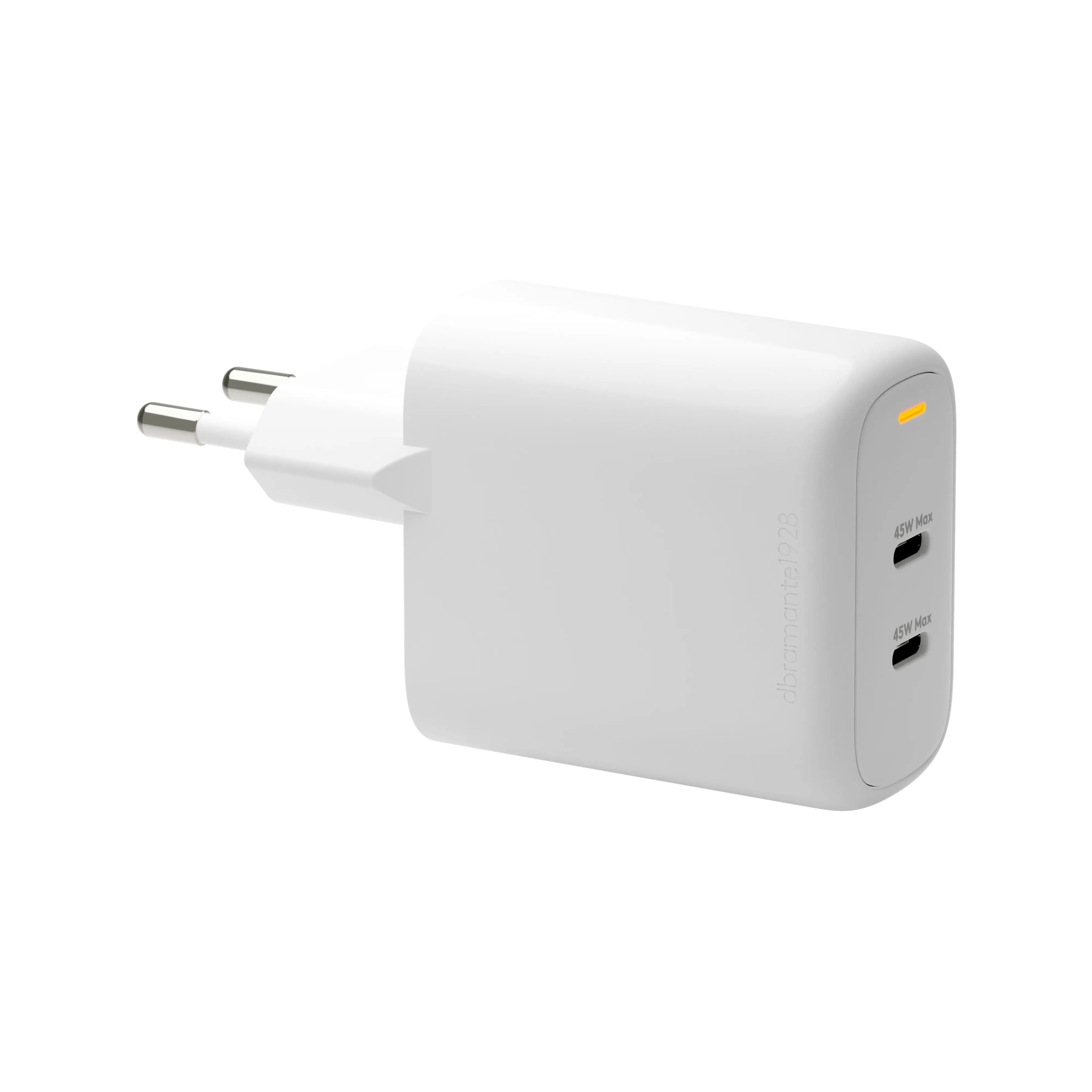 Re-charge - EU Wall Charger - 2x USB-C 45W, White