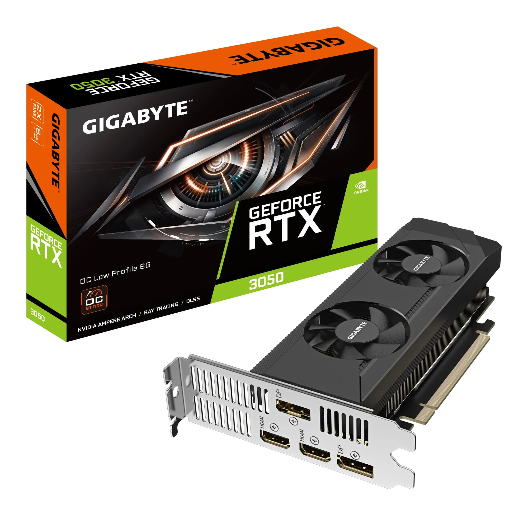 Gigabyte GeForce RTX 3050 Low Profile 6 Gt OC -näytönohjain