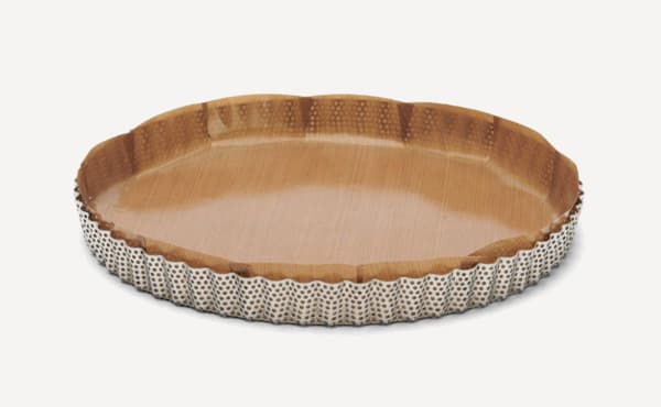 De Buyer Crostata Forato perforoitu pyöreä piirakkavuoka irtopohjalla ruostumaton teräs, 28 cm