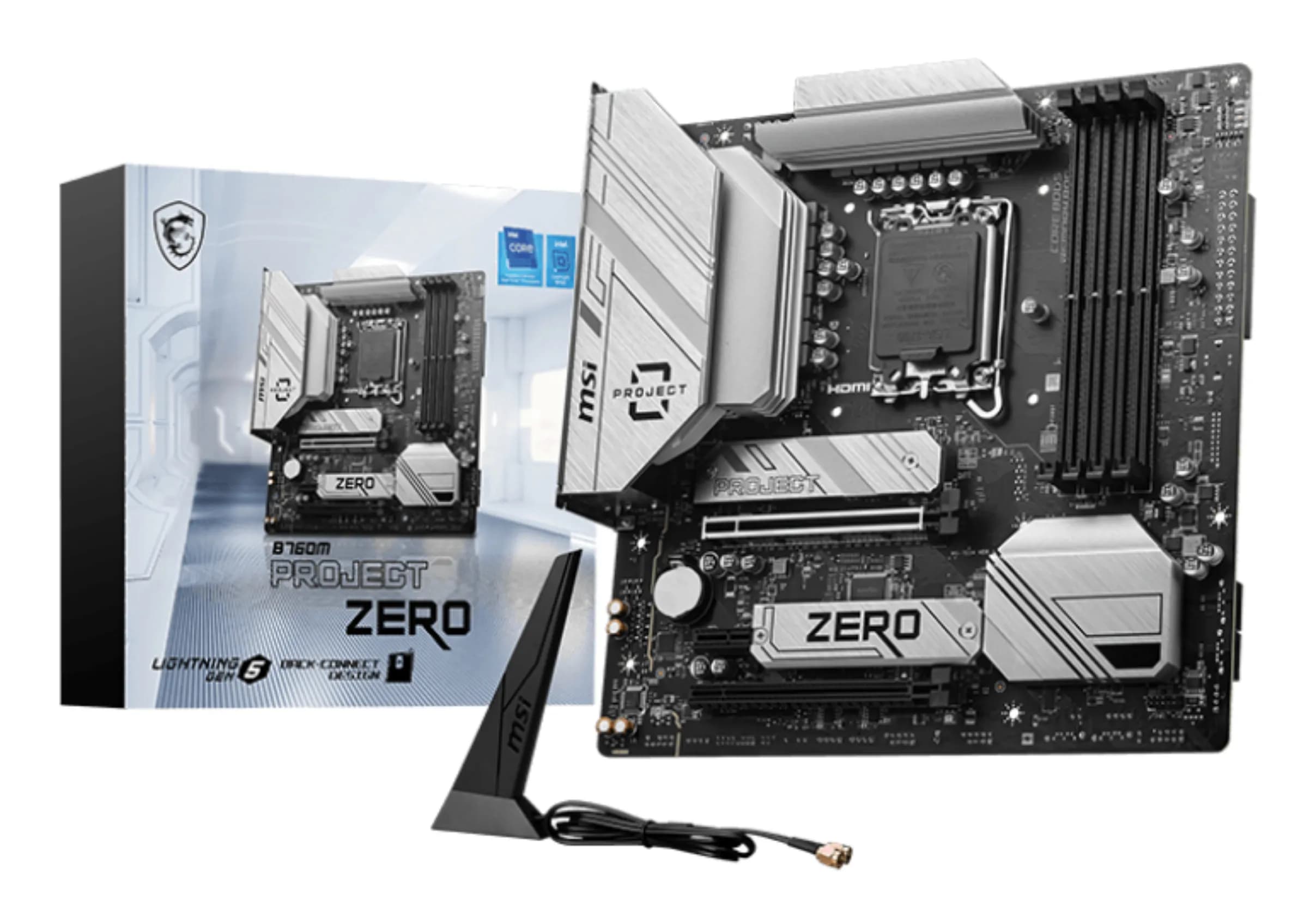 MSI B760M PROJECT ZERO WiFi 6E LGA1700 mATX -emolevy