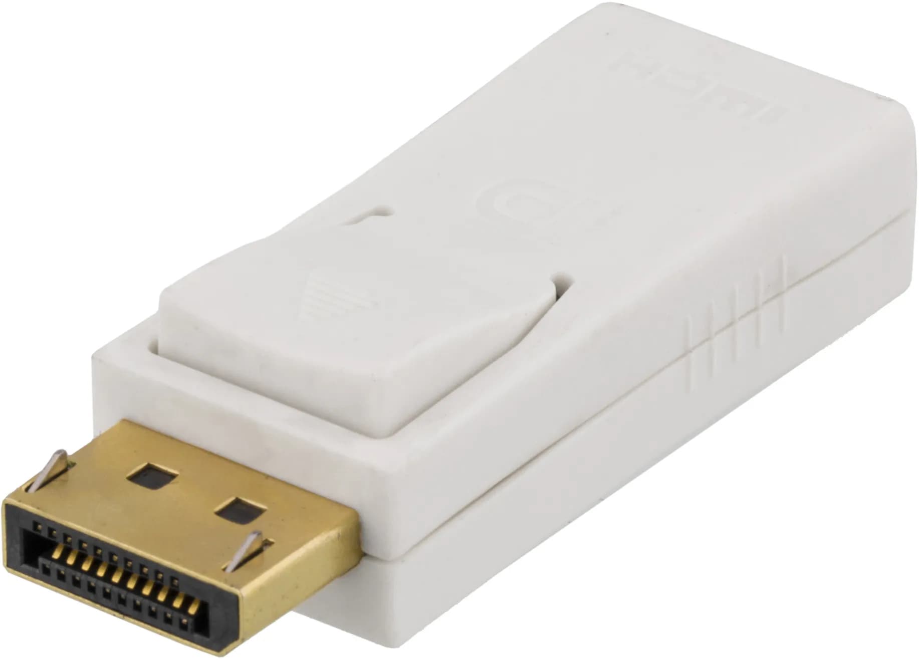 DELTACO DisplayPort HDMI sovitin, ur-na, valkoinen