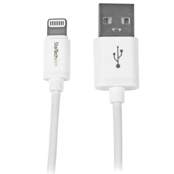 USB-A – Lightning -kaapeli, 1 m, valkoinen