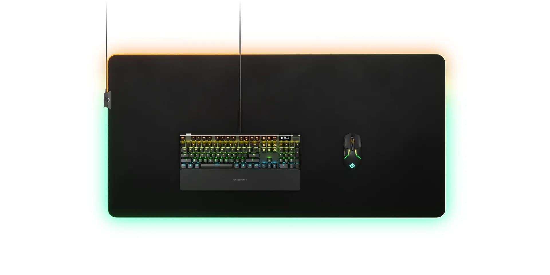 SteelSeries QcK Prism Cloth 3XL RGB -pelihiirimatto, 1220x590 mm, musta
