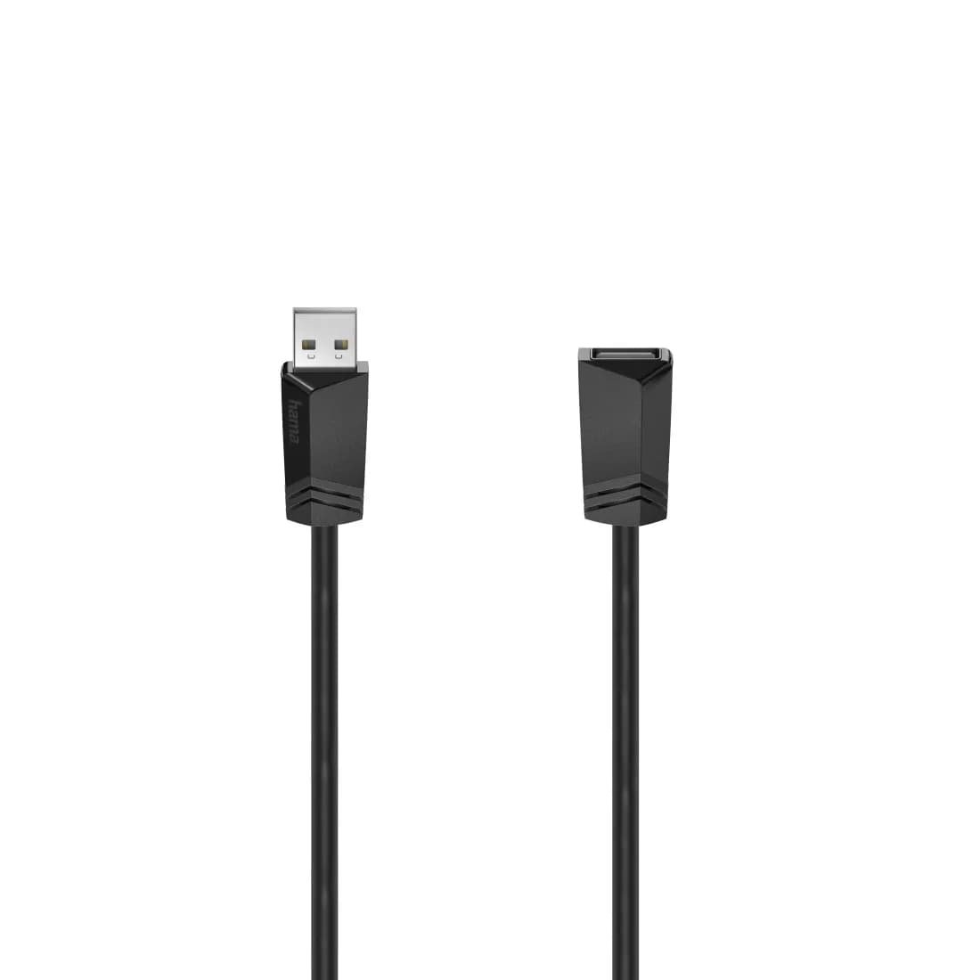 Hama USB 2.0 -jatkokaapeli, 0,75 m, musta