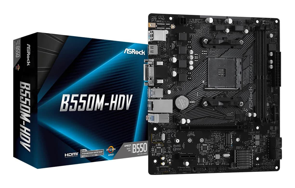ASRock B550M-HDV AM4 mATX -emolevy