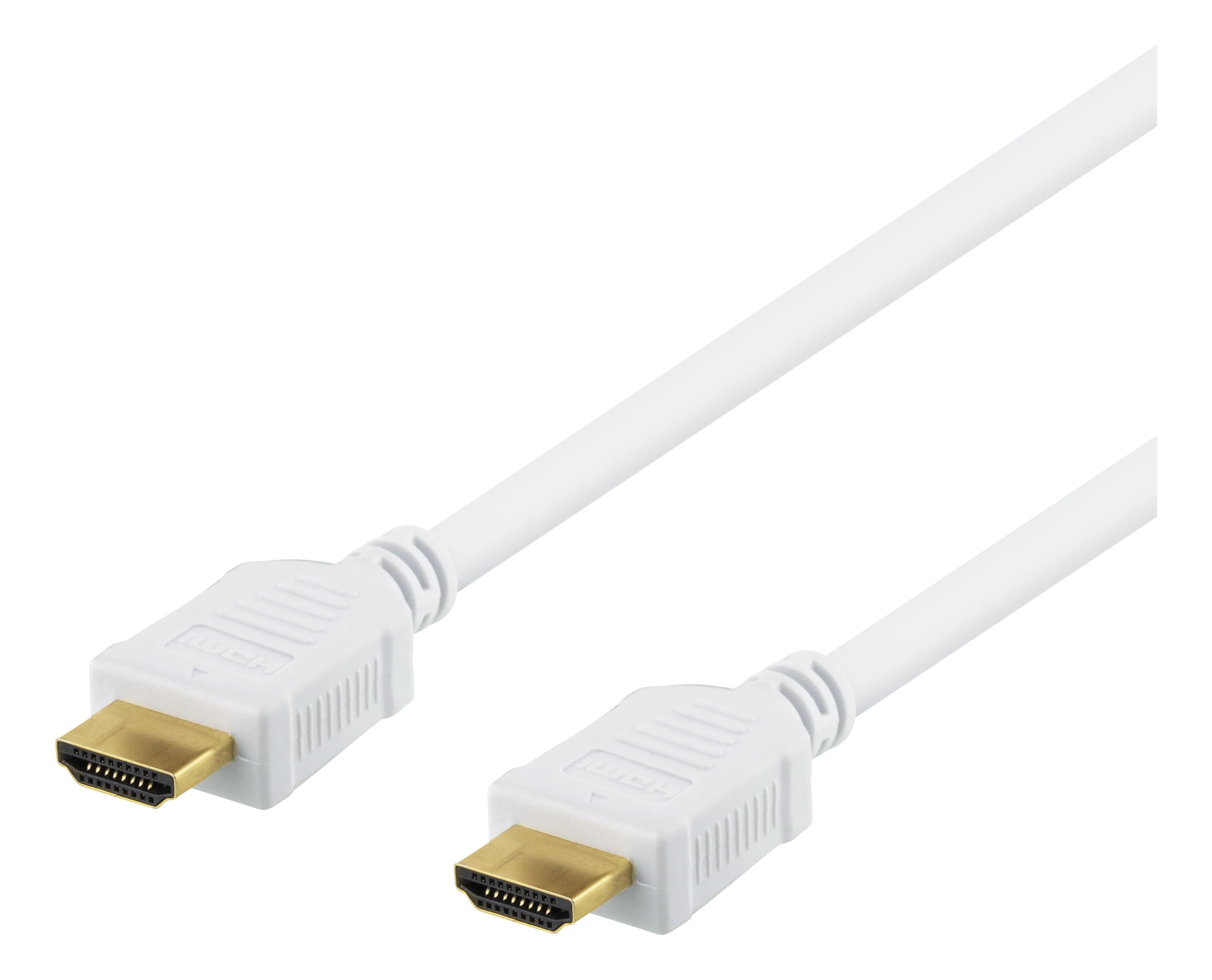 Deltaco Premium HDMI -kaapeli, jossa Ethernet, 4K, 1,5 m, valkoinen