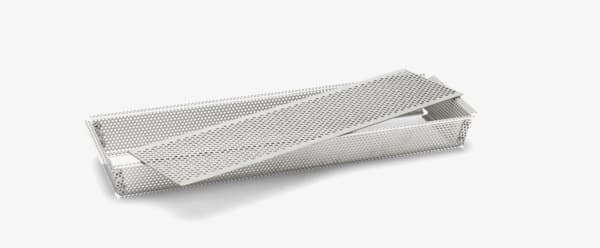 De Buyer Perforoitu suorakulmainen leivontavuoka ruostumatonta terästä 35 x 10,5 cm (Irrotettava pohja)