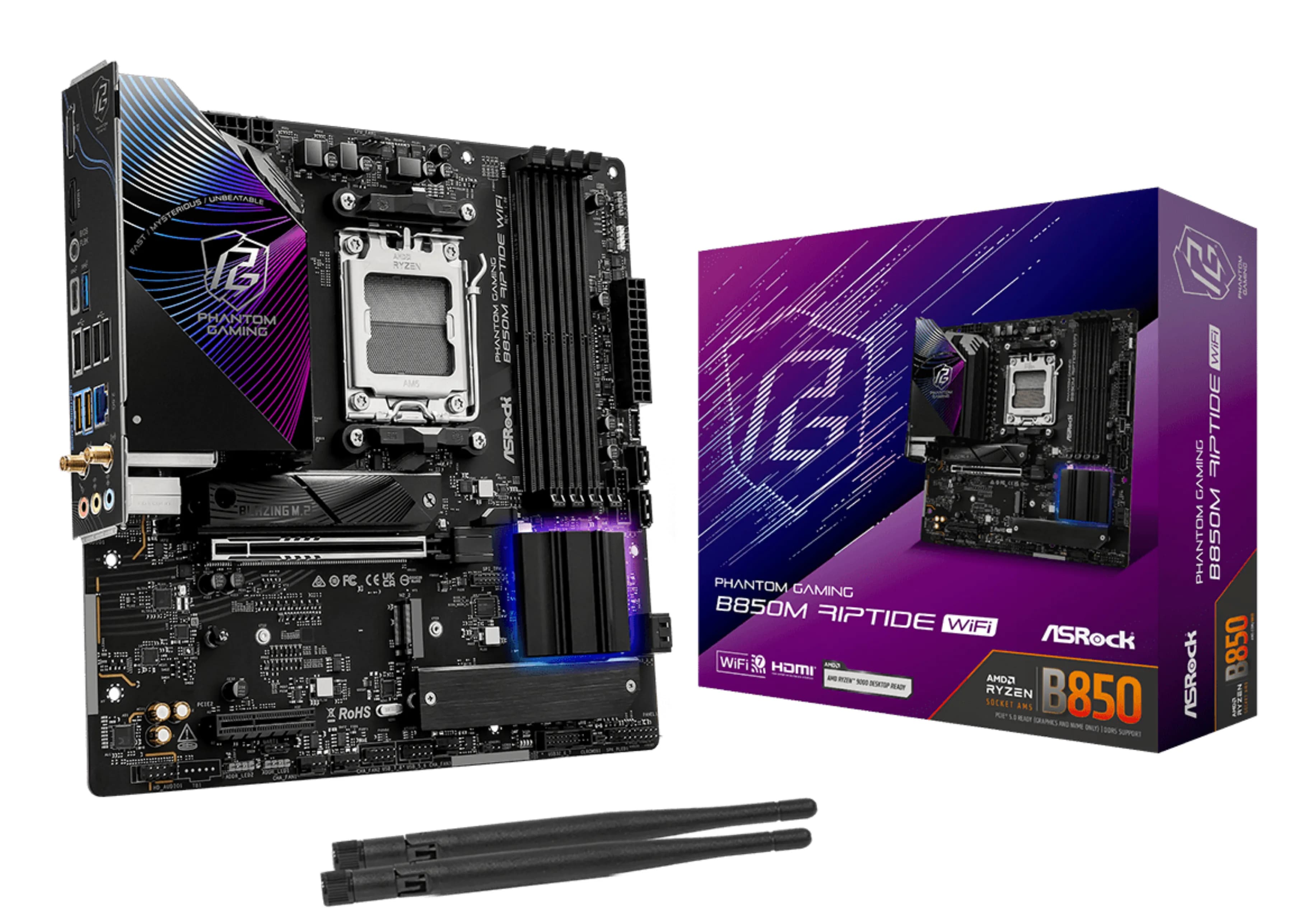 ASRock B850M Riptide WiFi 7 AM5 mATX -emolevy