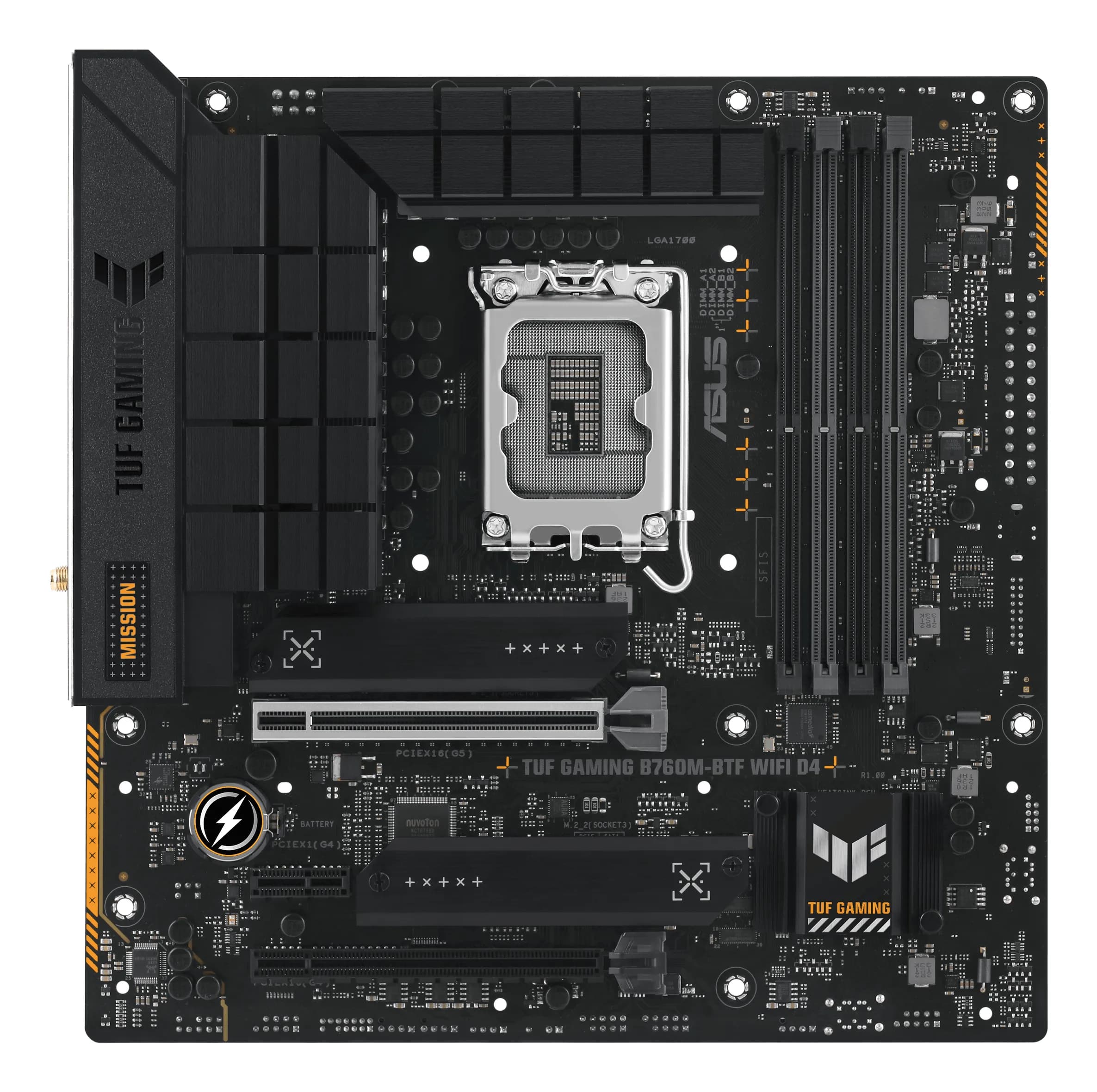 Asus TUF GAMING B760M-BTF WIFI D4 LGA 1700 mATX -emolevy