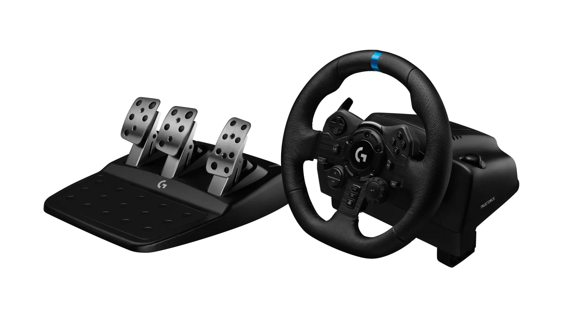 Logitech G923 TRUEFORCE -rattipoljinsetti PC:lle, PlayStation 5/4, musta