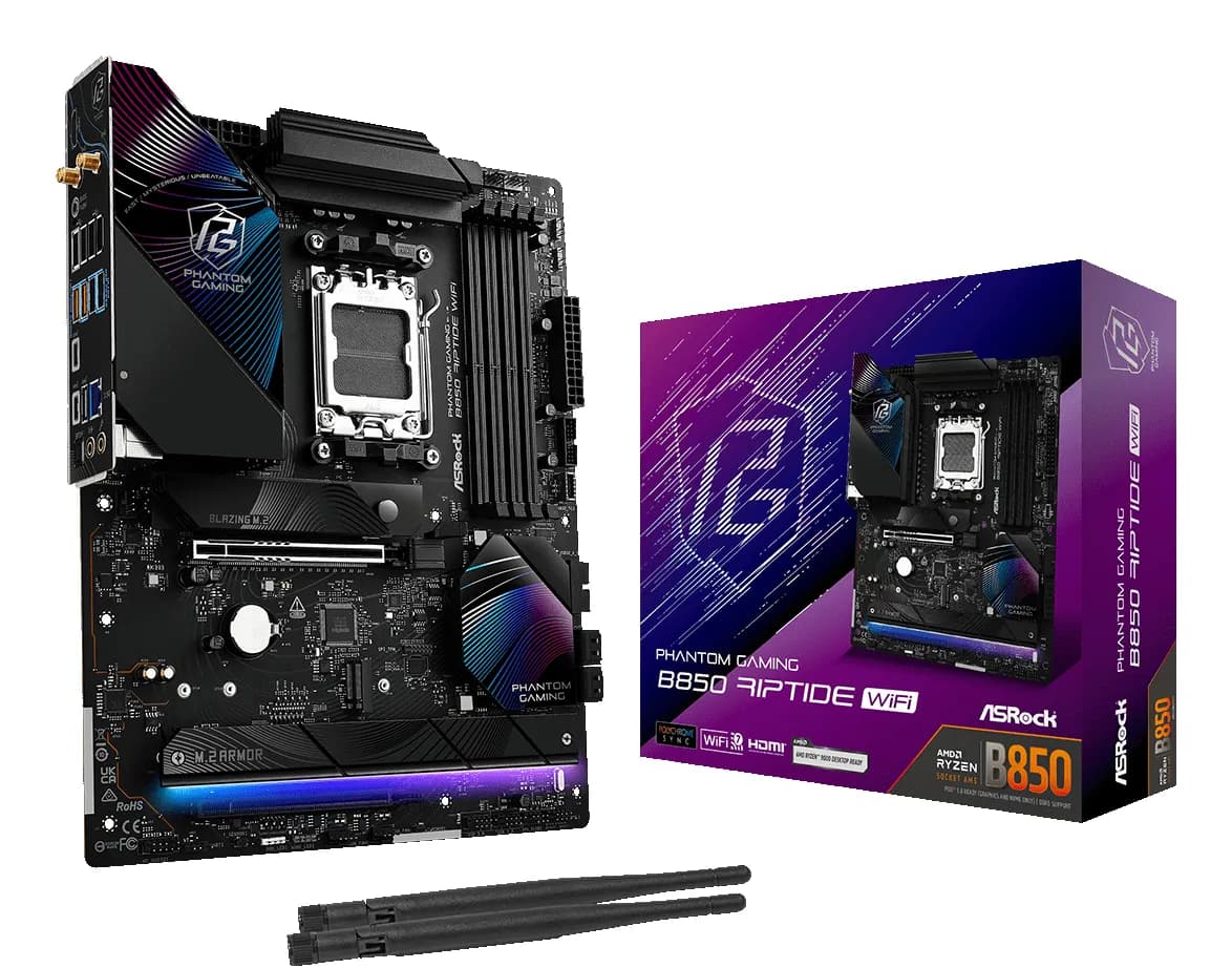 ASRock Phantom Gaming B850 Riptide WiFi AM5 ATX-emolevy
