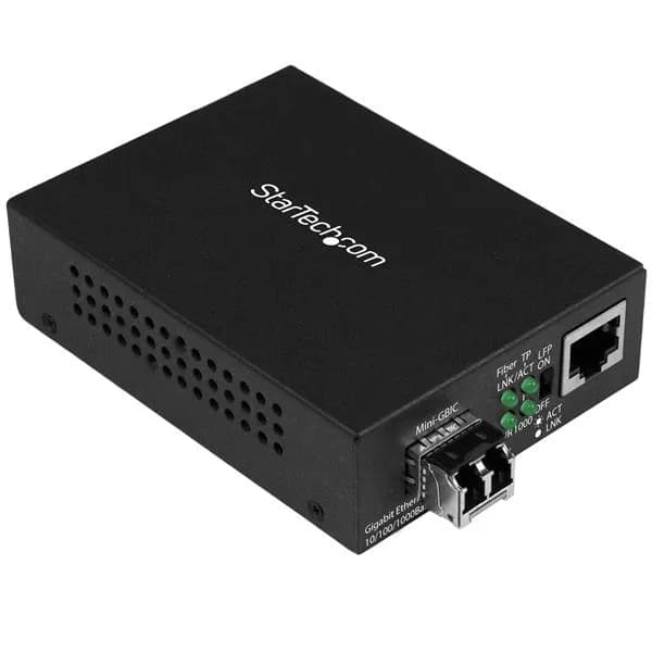 STARTECH.COM Unmanaged Gigabit Fiber Media Converter - MM/LC Low Cost