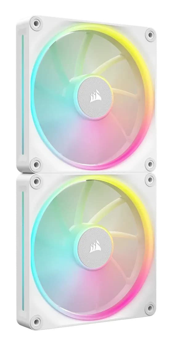 Corsair iCUE LINK LX140 PWM RGB -tuuletinsarja, 140 mm, Magneettikupulaakeri, 2 kpl, valkoinen