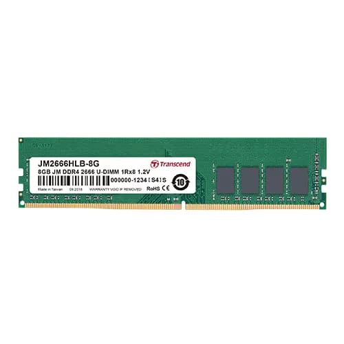 Transcend JetRam 8 Gt (1 x 8 Gt) DDR4 2666 MHz, CL19 -muisti (XMP)