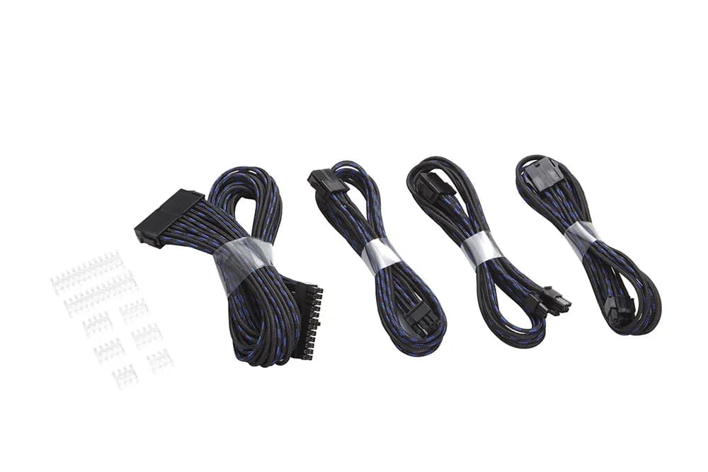Phanteks Extension Cable Combo Pack_24P/8P/8V/8V. 500mm Length. S Black/Blue