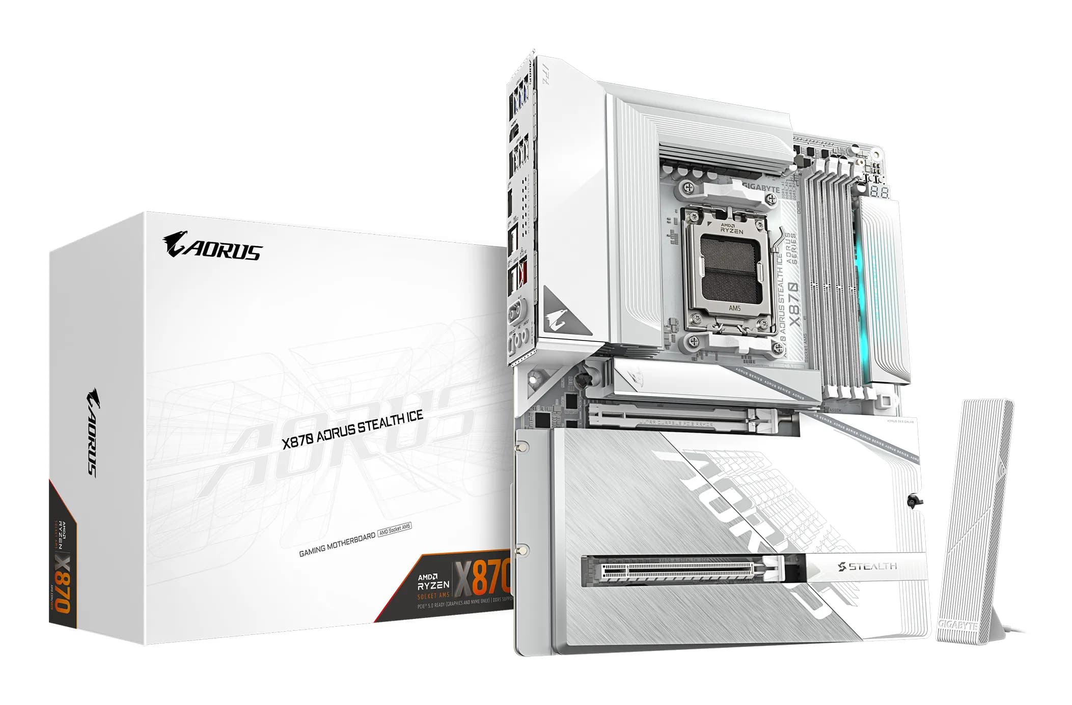 Gigabyte Aorus X870 Stealth Ice WiFi 7 DDR5 AM5 ATX -emolevy