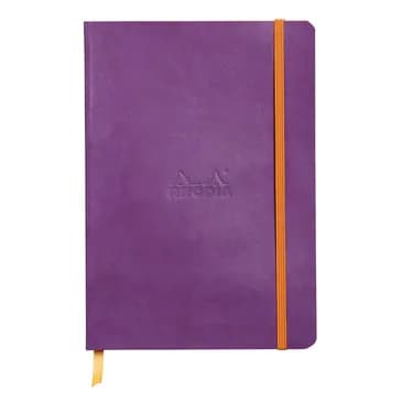 Rhodiarama soft A5 purple ruled ivory