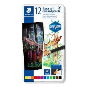 Coloured pencil Super Soft in metal boks (12)