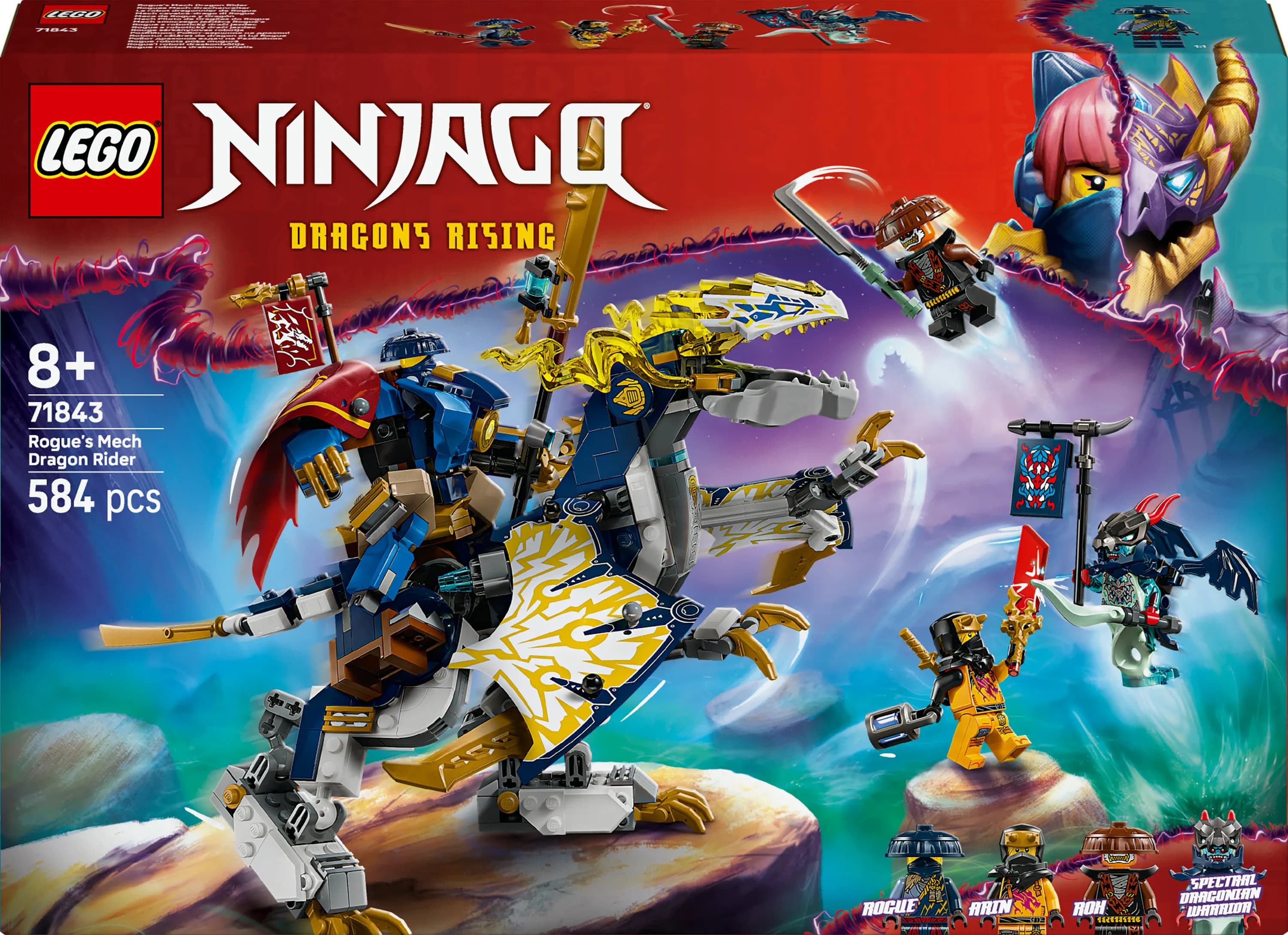 LEGO NINJAGO Rogue's mech dragon rider 71843