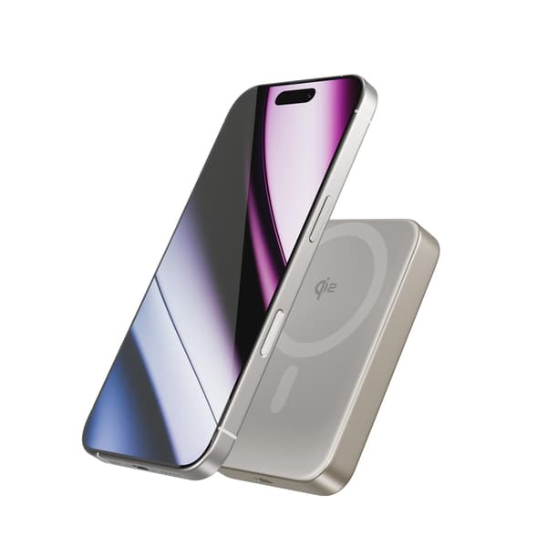 Epico UltraPack Qi2 10000mAh Alu Mag+ Wireless Power Bank EM71b Wireless Charging 15W for iPhone and Android, Titanium