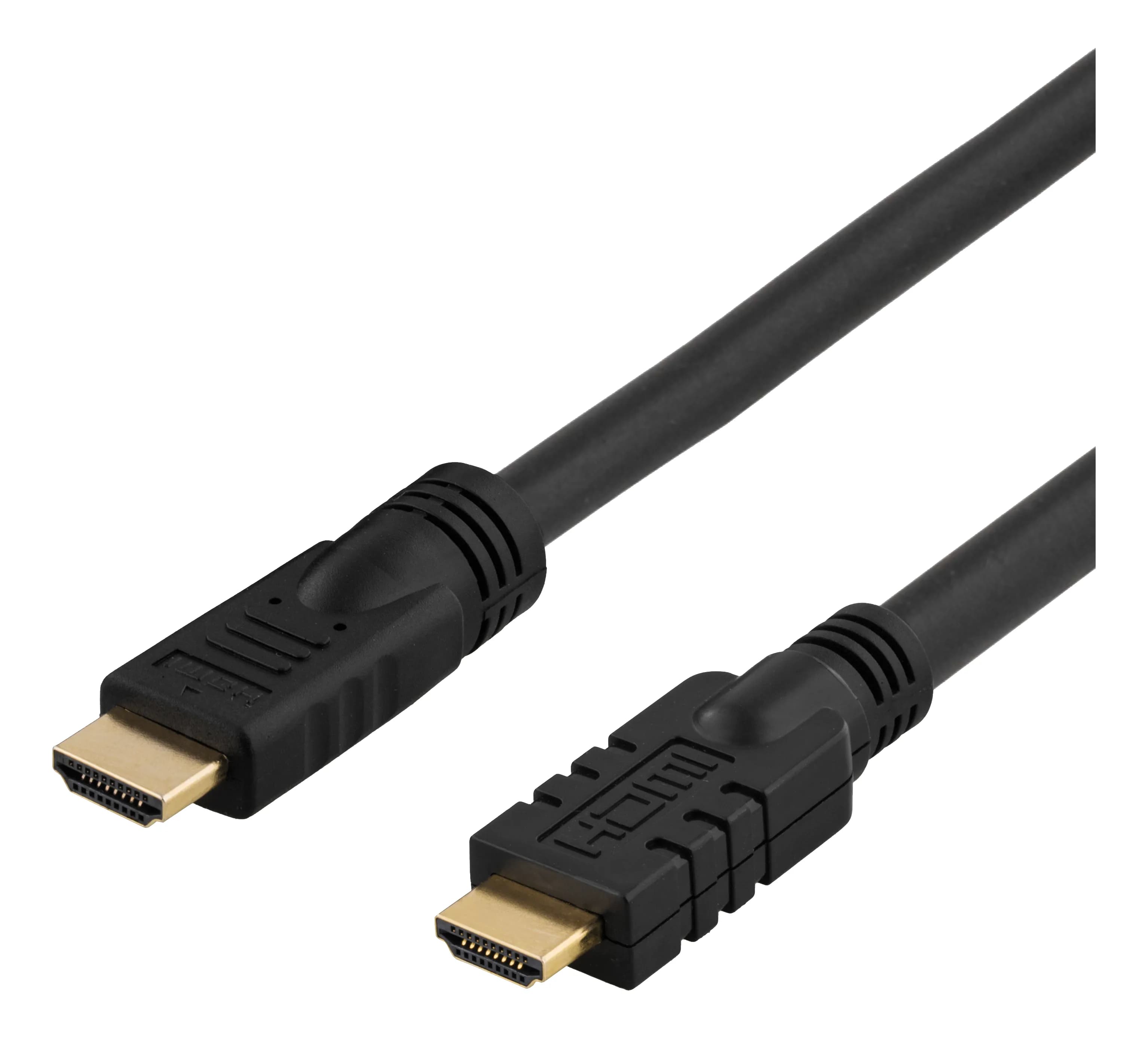DELTACO HDMI-1150 Active HDMI 1.4 -kaapeli, jossa Ethernet, 15 m, musta