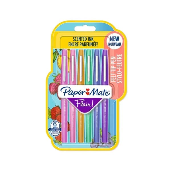 Papermate Flair Scented 6-Blister Ass.colors