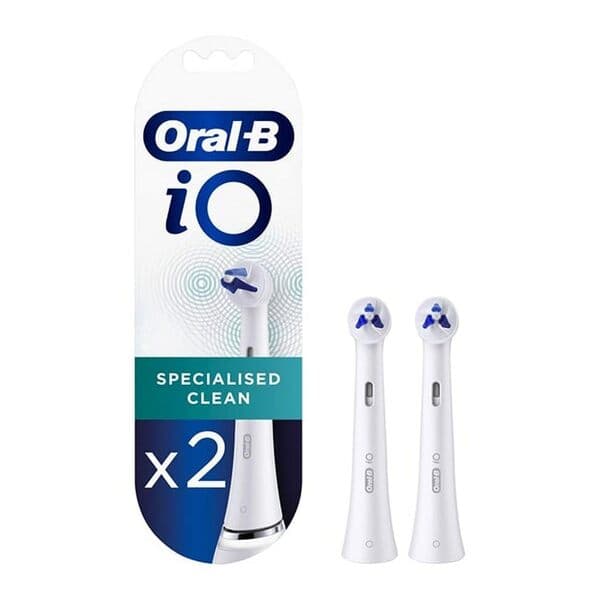 Oral-B iO Specialised Clean 2 kpl -vaihtoharjaspäät, Valkoinen