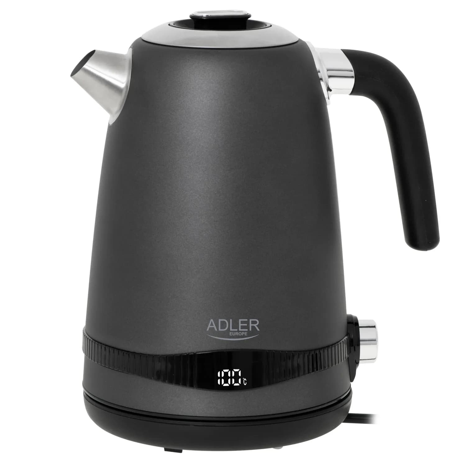 Adler AD 1295g -vedenkeitin, 1,7 l, 2200 W, Satin grey