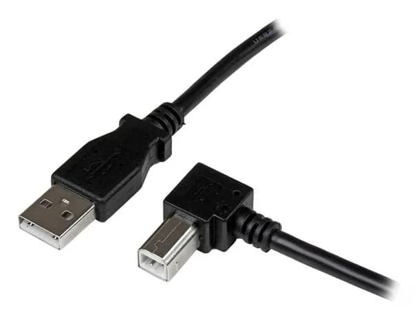 StarTech USB 2.0 USB-A – suorakulmainen USB-B -kaapeli, 1 m, musta