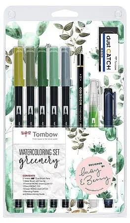 Tombow ABT Dual Brush set Greenery (9)