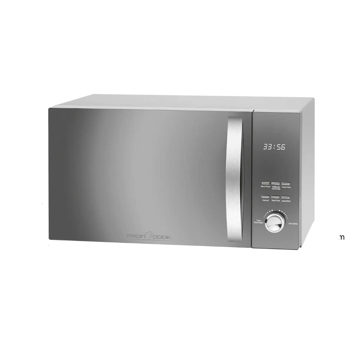 PROFICOOK PC-MWG 1176 H Yhdistelmämikroaaltouuni grillillä ja kiertoilmalla, 800 W, 23 L, Ruostumaton teräs