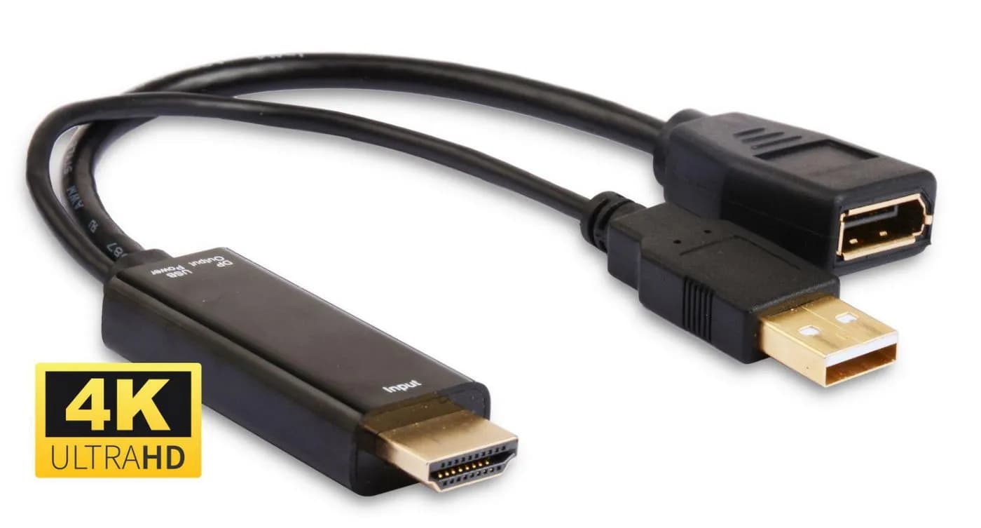 MicroConnect  HDMI – DisplayPort -adapteri, Musta