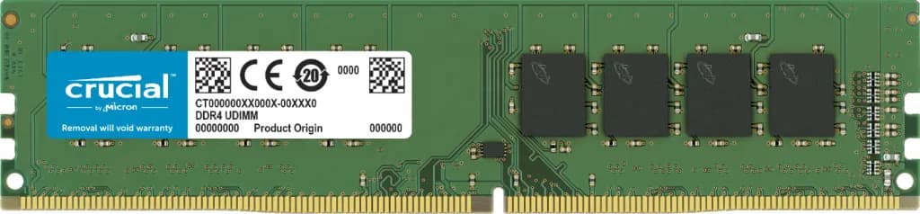 Crucial 8 Gt (1 x 8 Gt) DDR4 3200 MHz, CL22 -muisti, vihreä
