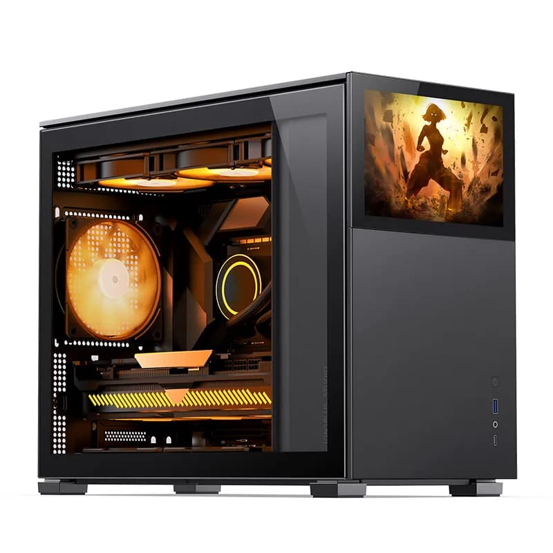 Jonsbo D31 STD -micro-ATX-kotelo ikkunalla, musta