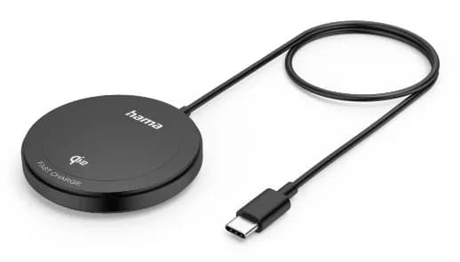 HAMA Wireless Qi2 Charging Fast Charging 15W Black