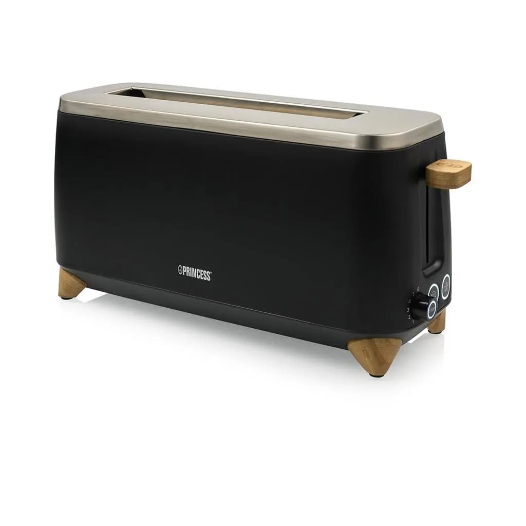 Princess 01.142361.01.001 -leivänpaahdin, 2 viipaleita, musta/Wood (Light)